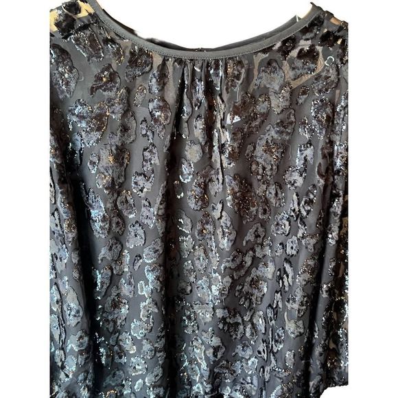 J. Crew Black Patterned Midi Dress - Picture 4 of 8